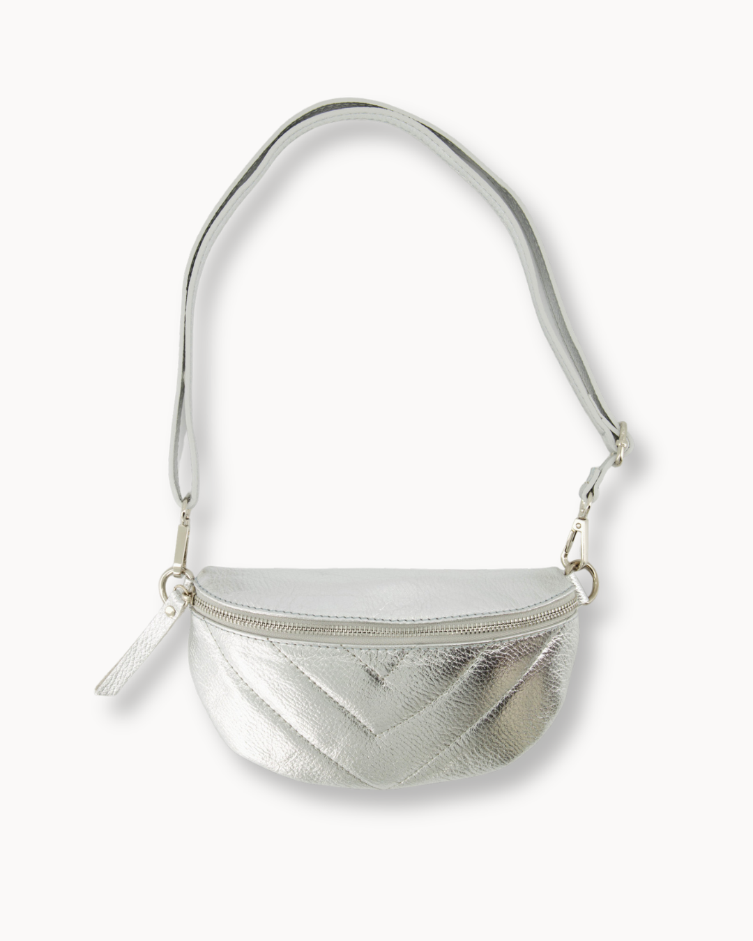 Crossbody - Small Metallic Silver