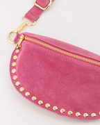 Crossbody - Studs Light Pink Suede