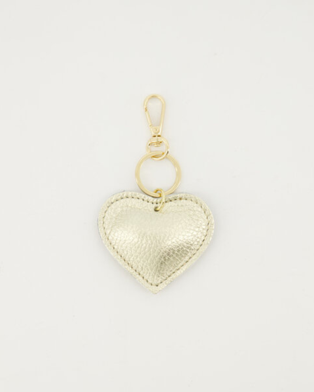 Keychain - Heart Metallic Gold