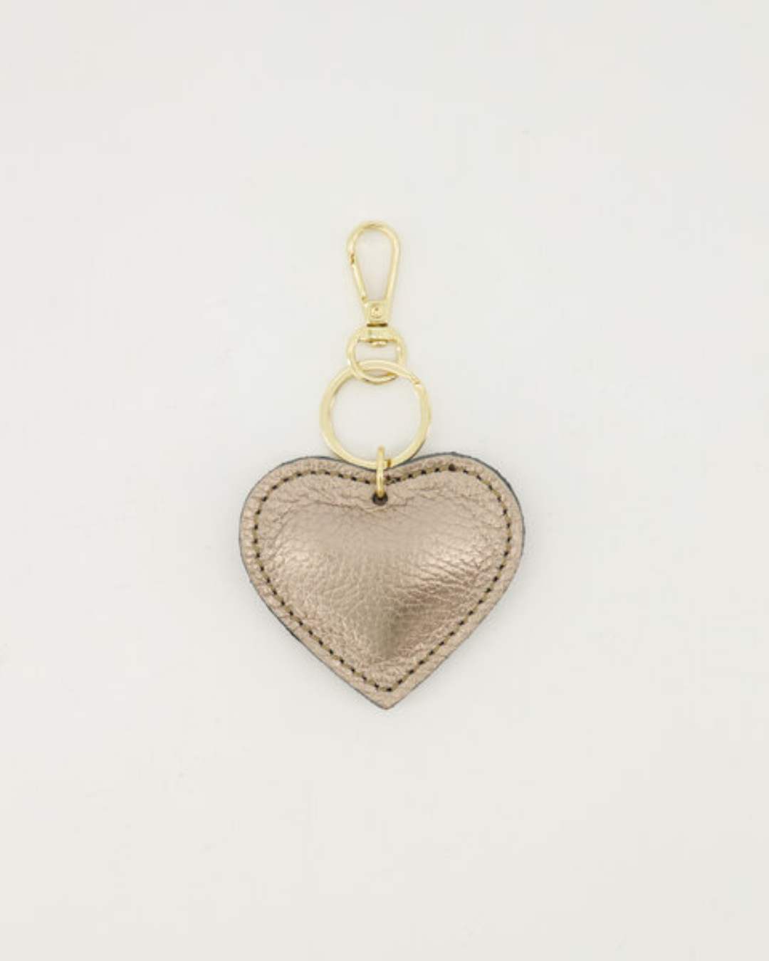 Keychain - Heart Metallic Brons