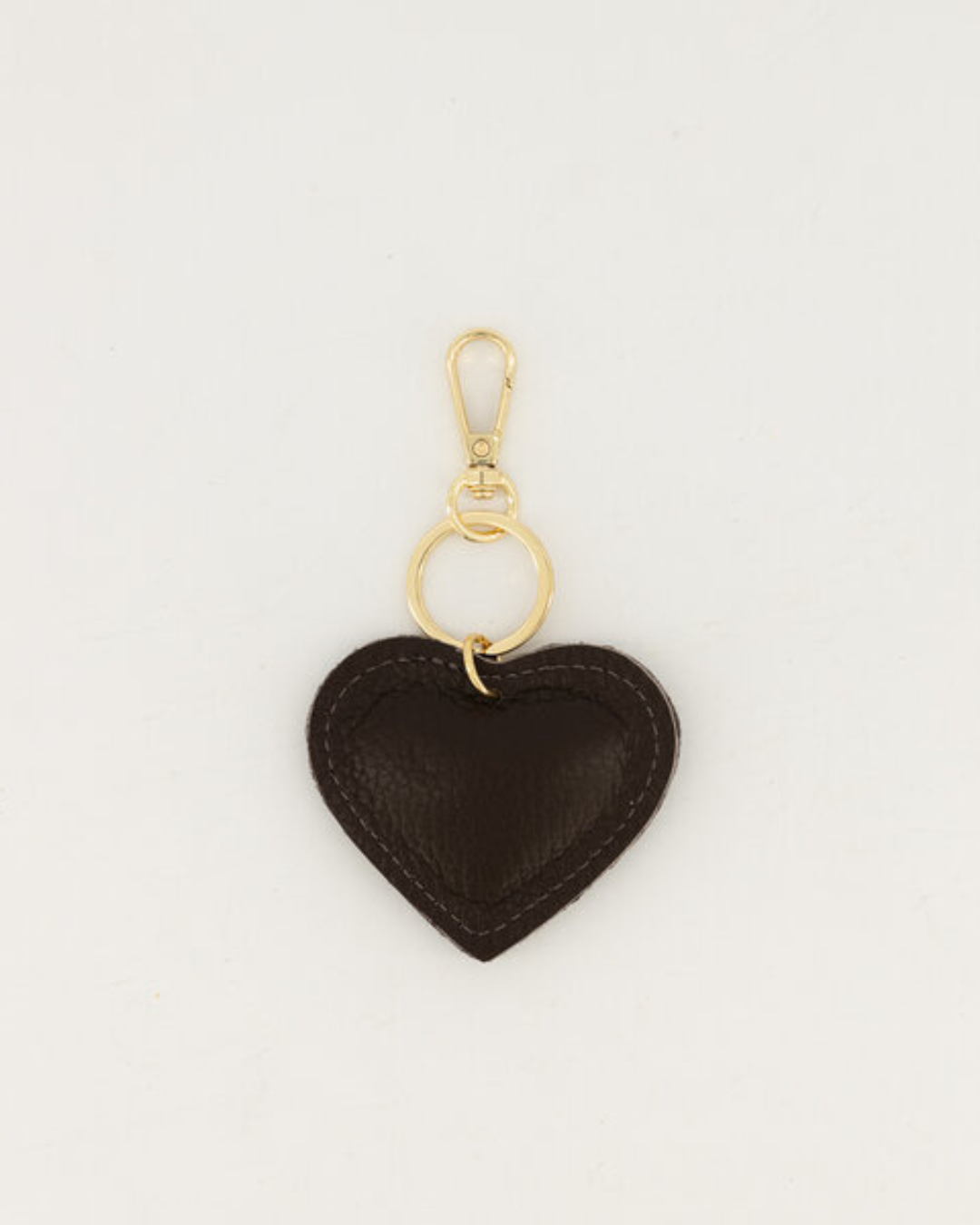 Keychain - Heart Dark Brown
