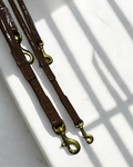 Leather Leash - Croco Brown