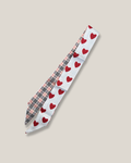 Bandana - Hearts Red and White