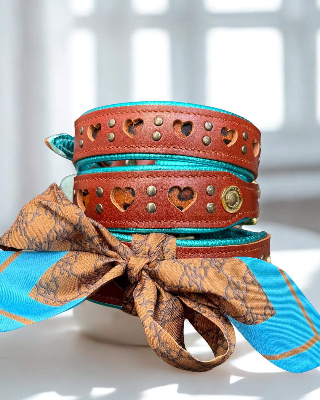 Halsband - My Valentine Brown touch of blue