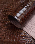 Leather Leash - Croco Brown