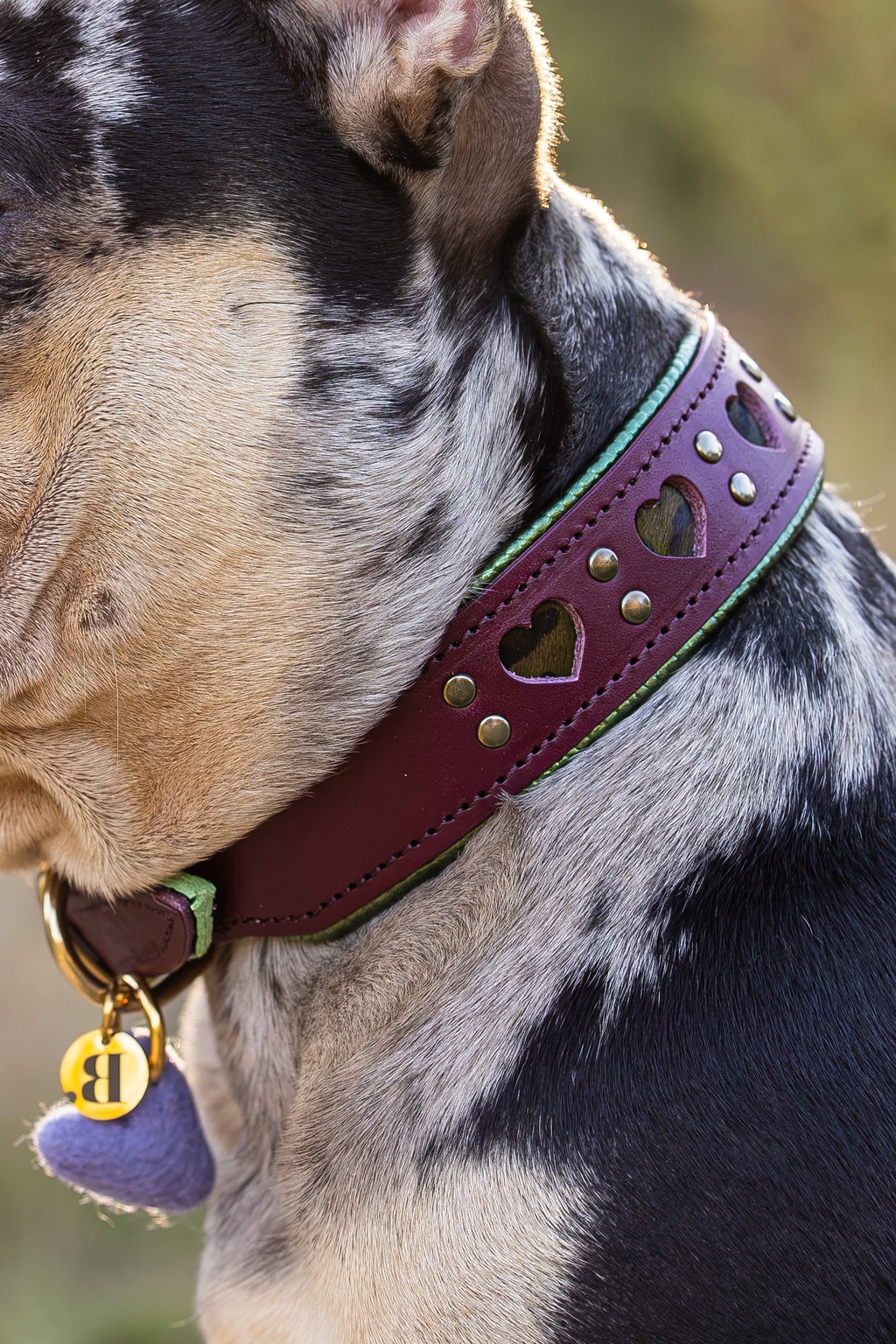 Halsband - My Valentine Burgundy Brutt