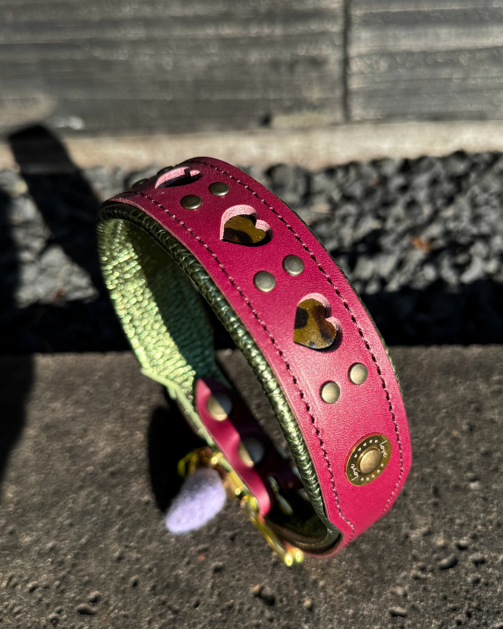 Halsband - My Valentine Burgundy Brutt