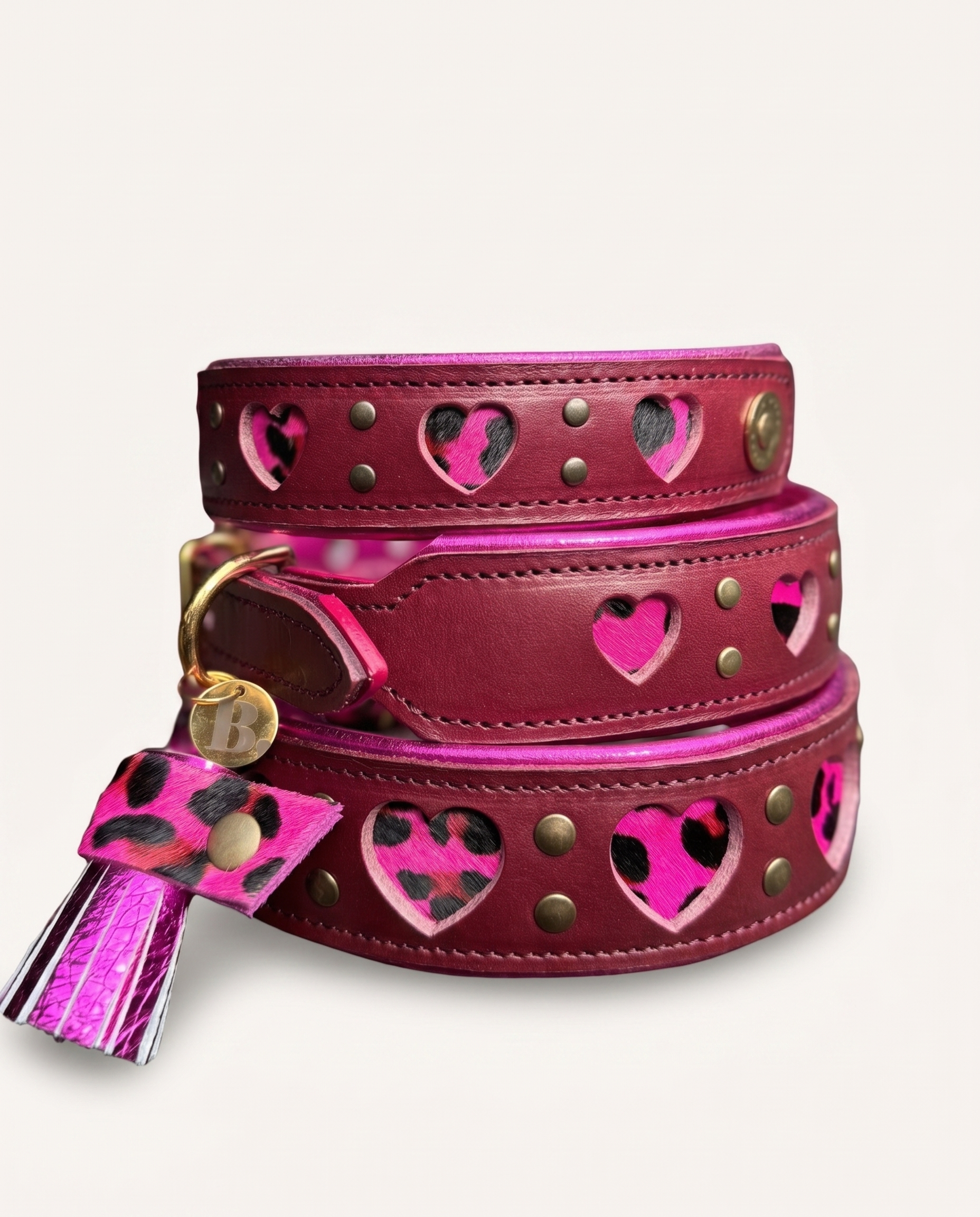 Halsband - My Valentine Burgundy Pink